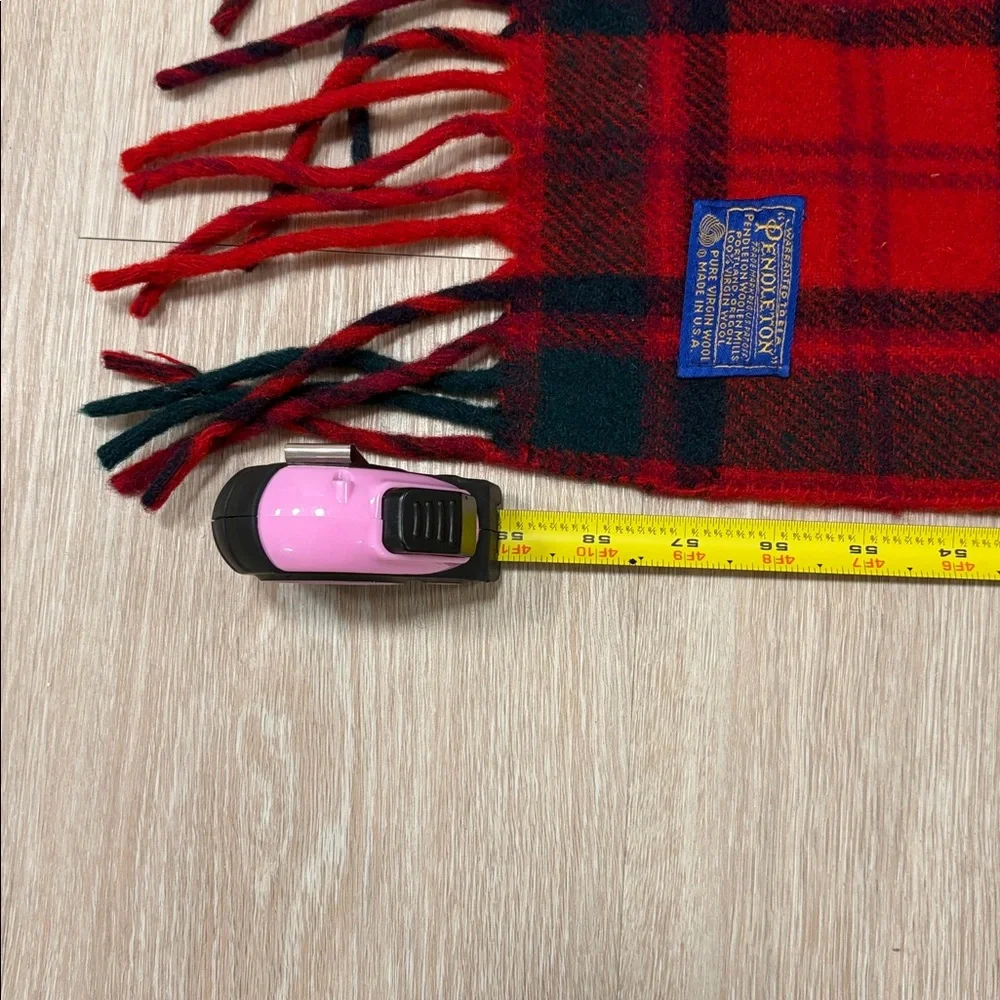 Pendleton Red and green  plaid Tartan Throw - Picture 4 of 6